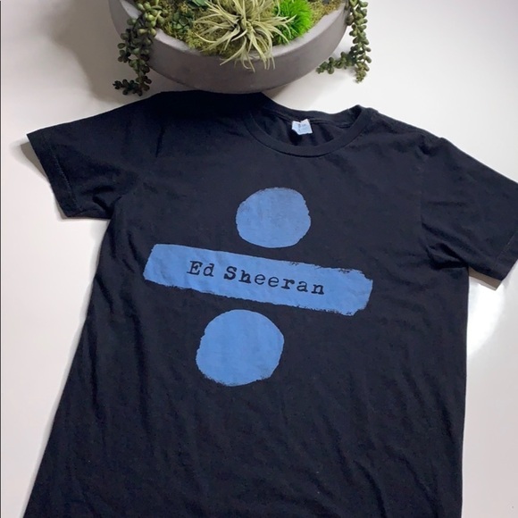 Ed Sheeran Black / blue Crewneck short-sleeve T-shirt graphic tee - Picture 5 of 6